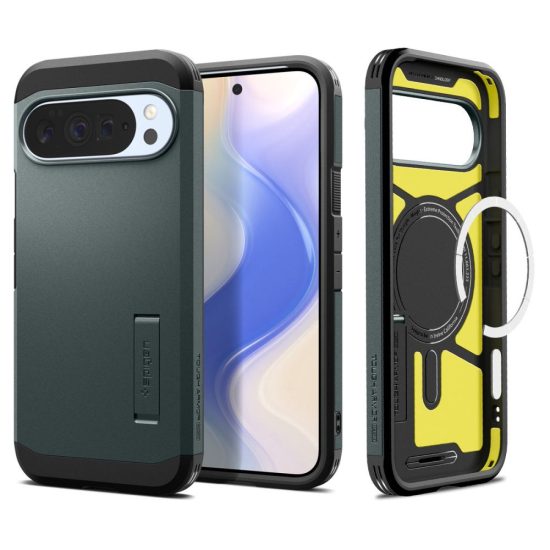 Google Pixel 10 Pro XL Tok - Spigen Tough Armor MagFit - Zöld