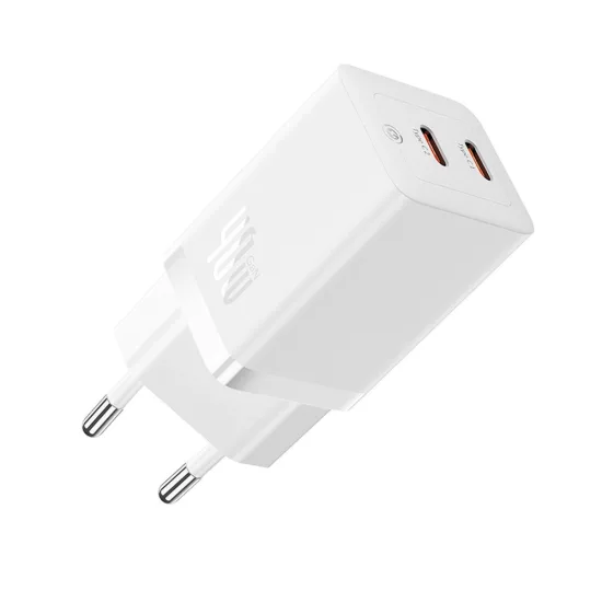 Baseus GaN5 Pro Hálózati Töltő 40W - 2xUSB-C - Fehér