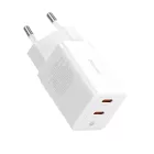 Baseus GaN5 Pro Hálózati Töltő 40W - 2xUSB-C - Fehér
