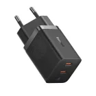 Baseus GaN5 Pro Hálózati Töltő 40W - 2xUSB-C - Fekete