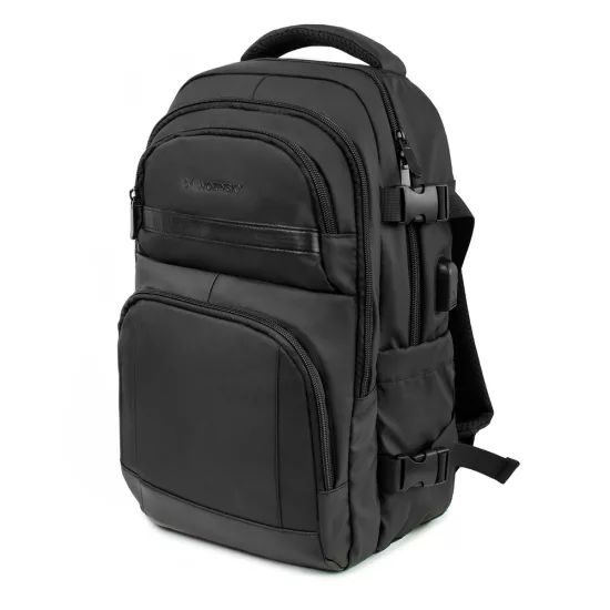Wozinsky WPW-20L Hátizsák Laptopzsebbel - 40 x 20 x 25 cm Poggyásztartóhoz - Fekete