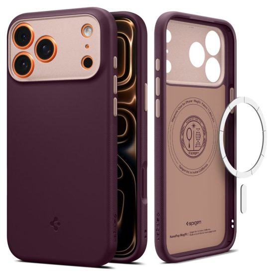 iPhone 17 Pro Max Tok - Spigen Nano Pop MagFit - Burgundi