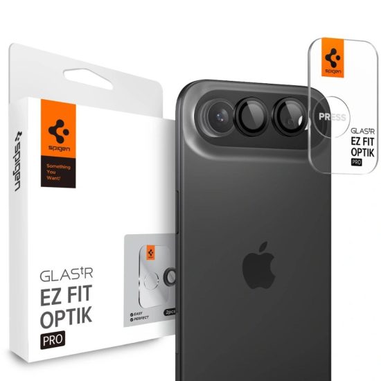 iPhone 17 Air Lencsevédő - Spigen Glas.tR EZ Fit Optik Pro - Fekete x 2 db