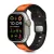 Apple Watch (44/45/46/49mm) Óraszíj - Tech-Protect IconBand Line Strap - Fekete-Narancs