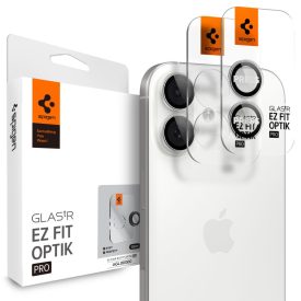   iPhone 16 / 16 Plus / 17 Lencsevédő - Spigen Glas.tR EZ Fit Optik Pro - Ezüst x 2 db