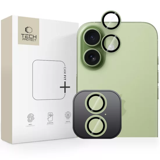 iPhone 17 Lencsevédő - Tech-Protect Camring Fit+ - Zöld