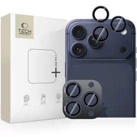   iPhone 14 Pro / Max / 15 Pro / Max / 16 Pro / Max / 17 Pro / Max Lencsevédő - Tech-Protect Camring Fit+ - Kék