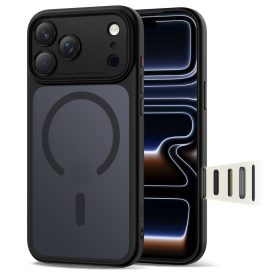  iPhone 17 Pro Max Tok - Tech-Protect Magpeak Magsafe CC - Áttetsző-Fekete