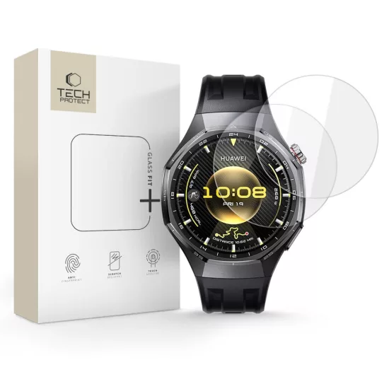 Huawei Watch GT 6 Pro (46mm) Kijelzővédő Üvegfólia - Tech-Protect Glass Fit+ x 2 db