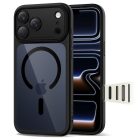 iPhone 17 Pro Max Tok - Tech-Protect Magpeak Magsafe CC - Átlátszó-Fekete
