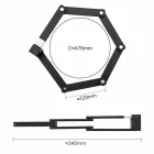 Rockbros Összecsukható Kerékpárzár Kulccsal és Tartóval 88cm - Fekete