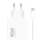 Xiaomi HyperCharge Combo Hálózati Töltő 90W - USB-A + A-C Kábel - Fehér