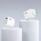 Xiaomi HyperCharge Combo Hálózati Töltő 90W - USB-A + A-C Kábel - Fehér