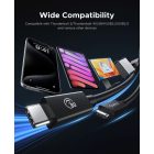 Orico USB-C - USB-C USB4 Thunderbolt5 Kábel - 1m 240W 80Gbps - Fekete