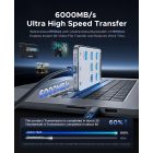 Orico USB-C - USB-C USB4 Thunderbolt5 Kábel - 1m 240W 80Gbps - Fekete