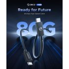 Orico USB-C - USB-C USB4 Thunderbolt5 Kábel - 1.5m 240W 80Gbps - Fekete