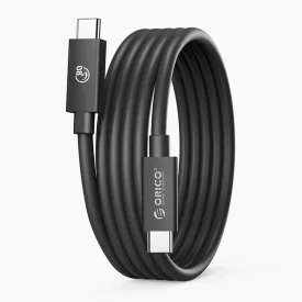   Orico USB-C - USB-C USB4 Thunderbolt5 Kábel - 2m 240W 80Gbps - Fekete