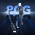 Orico USB-C - USB-C USB4 Thunderbolt5 Kábel - 2m 240W 80Gbps - Fekete
