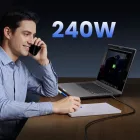 Orico USB-C - USB-C USB4 Thunderbolt5 Kábel - 2m 240W 80Gbps - Fekete