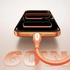 Joyroom S-A59 USB-C - USB-C Vibrant Kábel - 1.2m 60W - Narancs