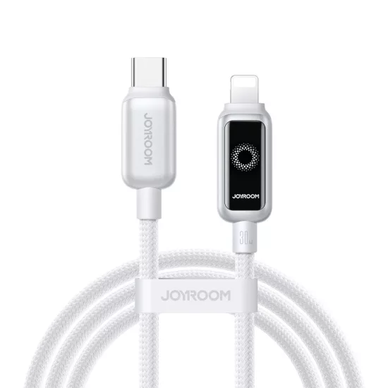Joyroom S-A55 USB-C - Lightning StarFlight Kábel - 1.2m 30W - Fehér