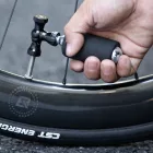 Rockbros CO₂ Pumpa - Patron nélkül - Presta/Schrader - Fekete
