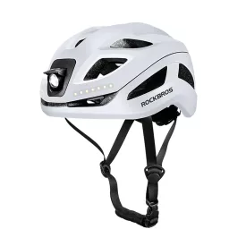   Rockbros ZK-077 Kerékpáros Sisak Beépített Fényforrásokkal 57-61 cm - Fehér