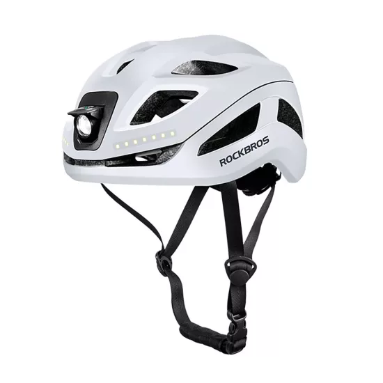 Rockbros ZK-077 Kerékpáros Sisak Beépített Fényforrásokkal 57-61 cm - Fehér
