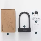 Rockbros SMART Kerékpárzár Ujjlenyomat Olvasóval és Bluetooth Kapcsolattal - Fekete