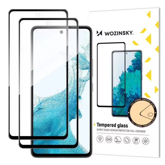 Samsung Galaxy A37 Kijelzővédő Üvegfólia - Wozinsky Full Glue Tempered Glass x 2 db