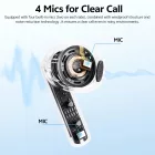 QCY AilyBuds E10 In-Ear BT5.4 Fülhallgató - ENC LDAC Hi-Res Audio IPX4 - Fekete