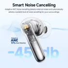 QCY Melobuds N50 BT5.4 Fülhallgató - ANC IPX4 - Fekete