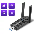Wozinsky WAX-1800 Kétsávos USB 3.0 - WiFi 6 Adapter - Fekete