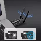 Wozinsky WAX-1800 Kétsávos USB 3.0 - WiFi 6 Adapter - Fekete