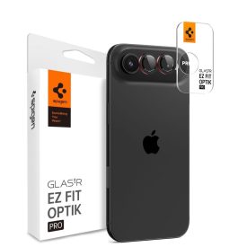   iPhone Air Lencsevédő - Spigen Glas.tR EZ Fit Optik Pro - Fekete-Piros x 2 db