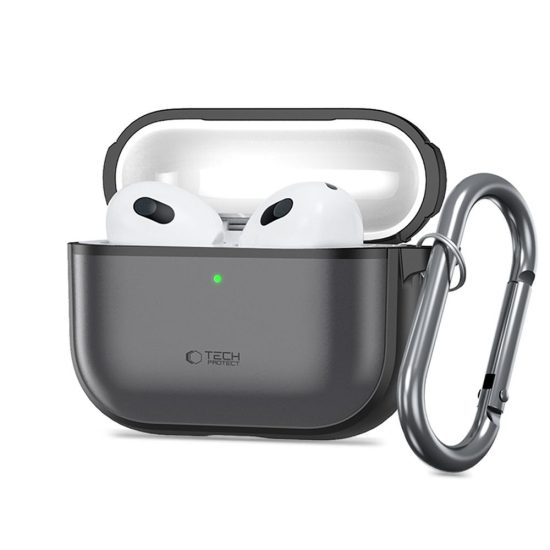 AirPods Pro 3 Tok - Tech-Protect Magmat - Áttetsző-Fekete