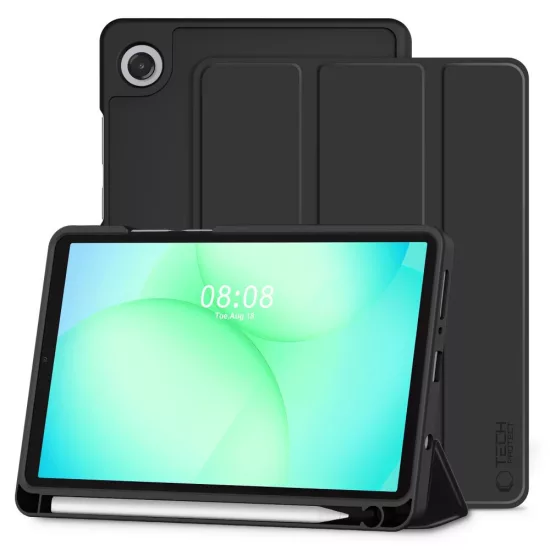 Samsung Galaxy Tab A9+ / A11+ Plus 11" (X210 / X215 / X216 / X230 / X235 / X236) Tok - TechProtect SmartCase Pen - Fekete