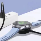 Tech-Protect MC03 UltraBoost Samsung Galaxy Watch Indukciós Töltő - USB-A 100cm - Fekete