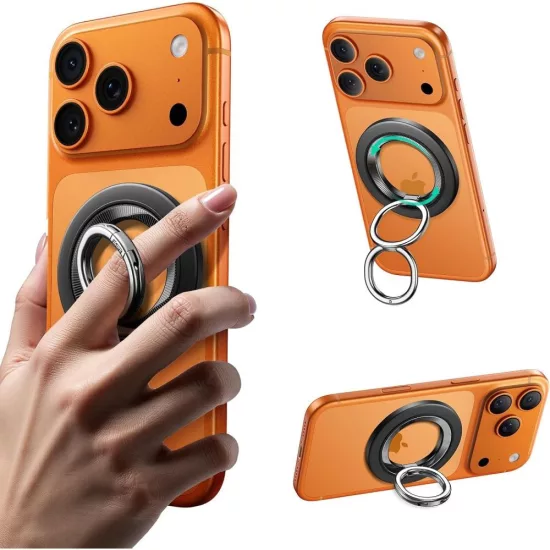 ESR Magnetic HaloLock MagSafe Gyűrűs Tartó - Fekete
