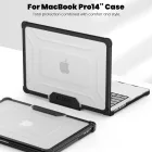 MacBook Pro 14" M1-M5 (2021-2026) / M5 Pro / M5 Pro Max Tok - Tech-Protect SmartShell - Átlátszó-Fekete