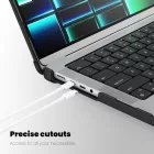 MacBook Pro 14" M1-M5 (2021-2026) / M5 Pro / M5 Pro Max Tok - Tech-Protect SmartShell - Átlátszó-Fekete