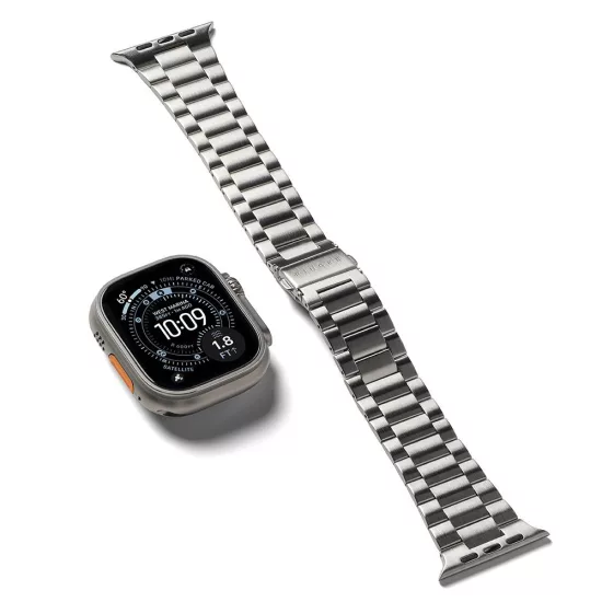 Apple Watch (44/45/46/49mm) Óraszíj - Ringke Metal One Air - Ezüst
