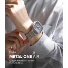 Apple Watch (44/45/46/49mm) Óraszíj - Ringke Metal One Air - Ezüst