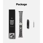 Apple Watch (44/45/46/49mm) Óraszíj - Ringke Metal One Air - Ezüst