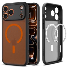   iPhone 17 Pro Max Tok - Spigen Ultra Hybrid MagFit - Fekete-Narancs