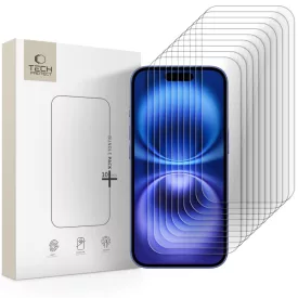   iPhone 15 / 15 Pro / 16 Kijelzővédő Üvegfólia - Tech-Protect Tempered Glass x 10 db