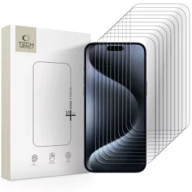   iPhone 15 Pro Max Kijelzővédő Üvegfólia - Tech-Protect Tempered Glass x 10 db