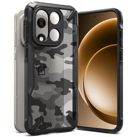 OnePlus 15 Tok - Ringke Fusion X - Camo Fekete