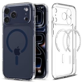   iPhone 17 Pro Tok - Spigen Ultra Hybrid MagFit - Átlátszó-Kék
