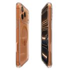 iPhone 17 Pro Tok - Spigen Ultra Hybrid MagFit - Átlátszó-Narancs